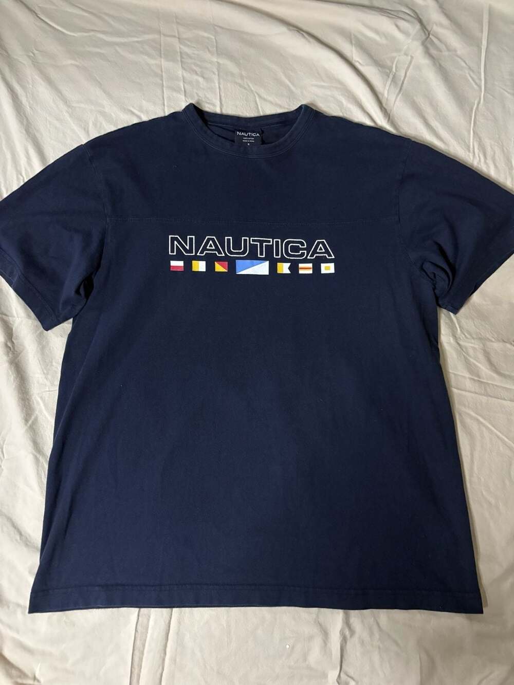Nautica Heritage Sailing Graphic T-Shirt Navy Blue Men's Size S